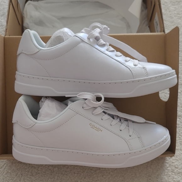 Coach Classic White Lace-Up Sneakers - Picture 3 of 13